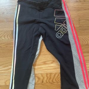 Two new girls adidas leggings size 10/12